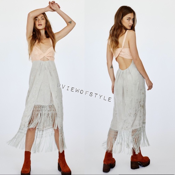 Free People LOVE ME NOT embroidered midi dress - Picture 6 of 14